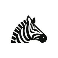 Bold Monochrome Zebra Head Logo vector