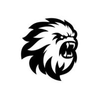 Minimal Beast Head Yeti Logo vector