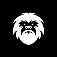 Simple Angry Yeti Head Emblem vector