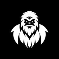 Vintage Yeti Face Logo Design vector