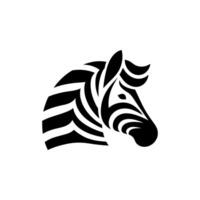 Refined Zebra Head Logo Badge vector
