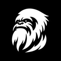 Minimalist Yeti Head Design vector