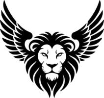 Lion Head with Wings Symbol of Strength, Courage, and Majesty vector
