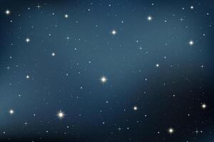 Dark winter night sky illustration with a glowing gradient, shining stars, celestial constellations, and abstract cosmic pattern. design is perfect for magical astrology wallpaper or backdrop vector