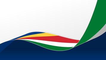 waving Seychelles flag background with copy space for text. Seychelles national day vector