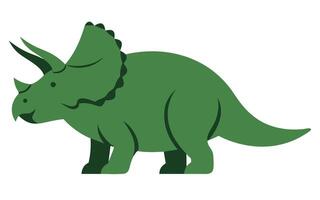 Discover a minimal illustration of a Triceratops dinosaur. This playful and colorful design is perfect for children's education, art projects, and playful themes. vector