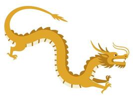 Explore this minimal art of a golden Chinese dragon, perfect for various design projects and cultural themes. Ideal for decorations and artwork. vector