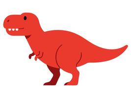 Colorful Red Tyrannosaurus Dinosaur Illustration for Creative Projects and Educational Purposes vector