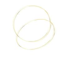 two Golden round frame with light effects vector