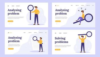 Background design set for website banner vector