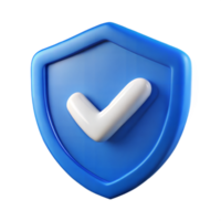 Blue Shield With A White Checkmark Represents Security And Verification Concept png