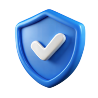 Blue Shield With White Check Mark Symbol Of Security And Approval png