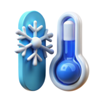 Weather Thermometer Icon Indicating Cold Temperatures In Winter Season With Snowflake png