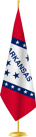 Arkansas flag on a flag stand png
