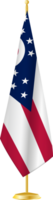 Ohio flag on a flag stand png