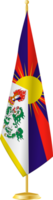 Tibet flag on a flag stand png