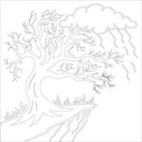 Halloween Haunted Spooky Tree vector