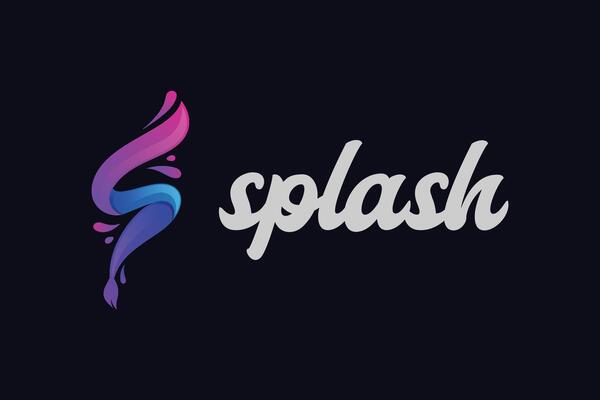 Abstract letter s splash with brush brand logo identity for creative draw colorful logo template