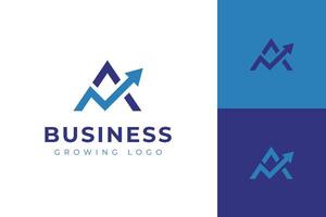 Acceleration start up business logo with initial letter A and arrow logo graphic design symbol for finance grow up, logistic, accounting logo symbol vector