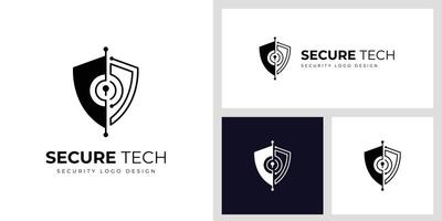 digital security logo design. cyber internet online security logo icon design template vector