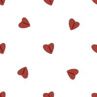 Seamless Red Heart Shape Pattern vector