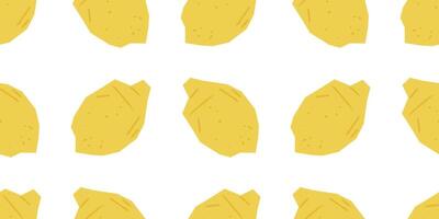 Seamless Whole Lemon Fruit Pattern vector