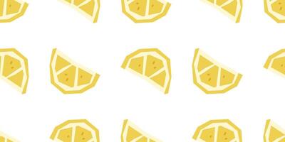 Seamless Lemon Wedge Pattern Design vector