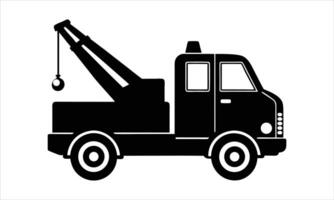 Tow Truck Simple Vehicle Icon Graphic vector