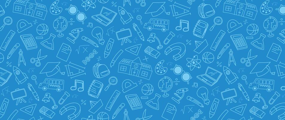 school pattern doodle hand drawing background back to school
