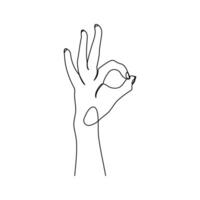 Hand sketch in continuous one line minimalist art vector