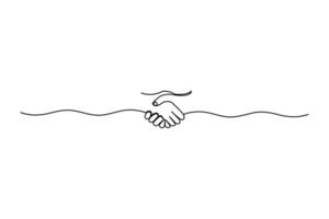 Continuous one line artwork of a simple hand vector