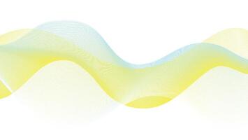 Fluid Gradient Waves in Blue and Yellow on White Background vector