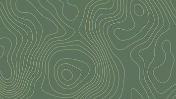 Modern Geographic Contour Pattern in Gold and Green vector