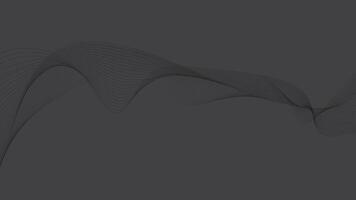 Dark Grey Wave Background with Smooth Abstract Lines vector