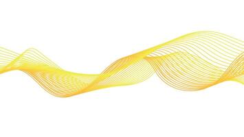 Vibrant Yellow Flowing Wave Design on White Background vector