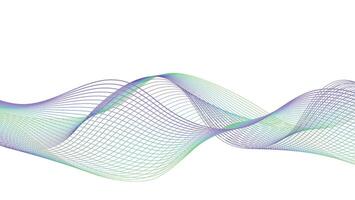 Minimalist Flowing Lines in Purple and Green Gradient vector