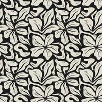 Simple modern contemporary flower seamless pattern. Minimalist hand draw flower pattern for fabrics, textile, wrapping paper, cards vector