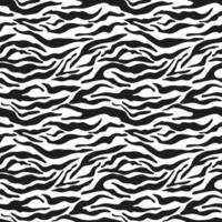 Zebra Print Seamless Pattern Design for Textile, Fabrics, Wrapping Paper. Monochrome zebra skin stripes pattern. Black and white vector