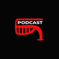 Minimalist Podcast Logo Design for Dialogue and Communication Elegant vector