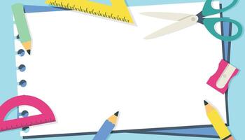 back to school empty background vector