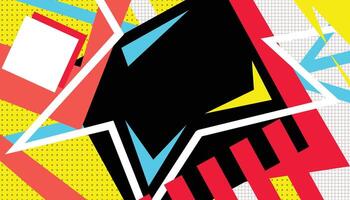 colorful abstract geometric composition background vector