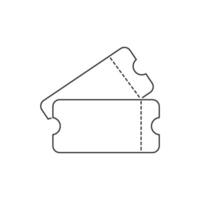 Tickets icon on white background. vector