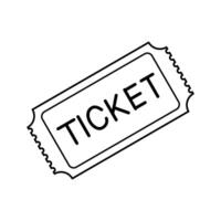 Ticket icon on white background. vector