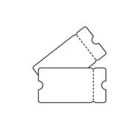 Tickets icon isolated on white background. vector