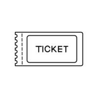 Ticket icon on a white background vector