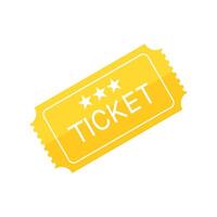 Ticket icon on white background vector