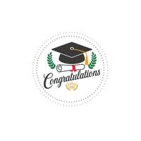 Elegant One Line Drawing of Graduation Cap Minimal Style vector
