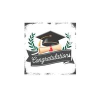 Modern Graduation Cap Line Drawing Single Stroke Minimal Art vector