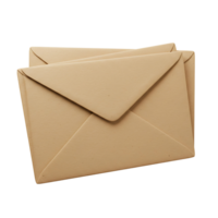 Classic 3D Rendering of Two Brown Paper Envelopes png