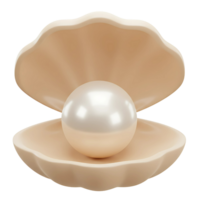 elegante 3d Renderização do uma pérola dentro a ostra Concha png